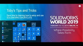 Tobys Tips amp Tricks  SOLIDWORKS [upl. by Arodoeht]