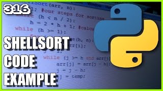 Sorting algorithms in Python  Shell Sort code [upl. by Accem]