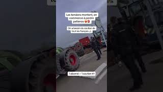 Manifestation agricole continu CRS 👮‍♂️ VS TRACTEUR 🚜 tractor manifestation agriculture [upl. by May]