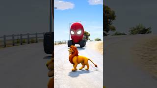 SPIDERMAN SAVED ELEPHANT FROM HIS SPIDEYCAR shortsfeed gta gta5 [upl. by Pagas222]