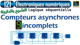 121 Logique séquentielle Compteurs asynchrones incomplets [upl. by Riem]