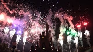 4K Wishes fireworks 2014 Magic Kingdom [upl. by Rollo]