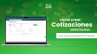 Cómo Crear una Cotización Detallada con ProyecPro  Paso a Paso para Optimizar Proyectos [upl. by Latsyrc]