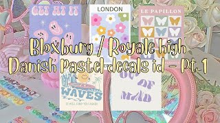 ROBLOX  🍡 Danish Pastel Decals id  pt 1 🍡 [upl. by Zebulen]