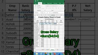 Create Salary Sheet in Excel  Tips amp Tricks from todfodeducation [upl. by Winnie275]