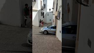 ⛰️🏘️🚗😰 Narrow streets of Altea  Calles estrechas de Altea Spain  España 🇪🇸 [upl. by Gayelord]