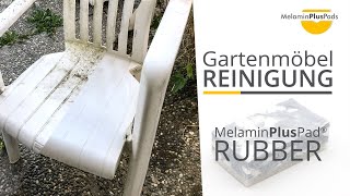 Gartenstühle und Gartenmöbel mit Melamin Pad Rubber reinigen [upl. by Nochur]