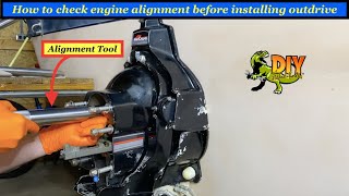 Check Alignment on Mercruiser outdrive and inboard engine before installing outdrive [upl. by Oludoet261]