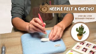 Needle Felting Beginner Tutorial  Saguaro Cactus Edition [upl. by Boyd5]