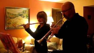 Mozart flute amp trumpet duet 5 Allegretto [upl. by Albion950]