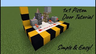 Simple 1x1 Piston Door Tutorial  Minecraft Bedrock Edition [upl. by Eri]