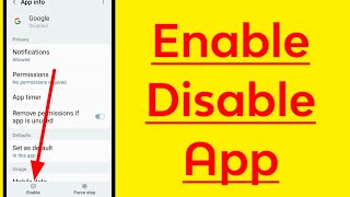 Disable app ko enable kaise kare  How to Enable Disabled Apps [upl. by Jarita537]