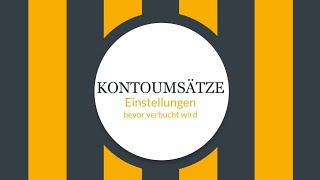 Kontoumsätze einlesen Einstellungen [upl. by Erny]