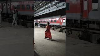 Train leaving station train trains travel railway station journey trainvlog trainvideo [upl. by Aiciruam]