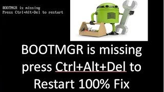 bootmgr is missing press ctrlaltdel to restart in hindi 100 FIX [upl. by Reyna]