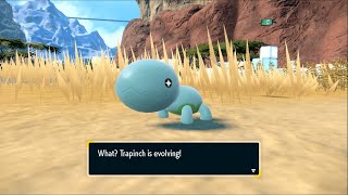 Shiny Trapinch Evolving Pokémon Scarlet [upl. by Attenwahs]