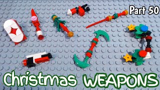 COOL LEGO WEAPONS you can build for your minifigures  Pt 50 CHRISTMAS [upl. by Moersch403]