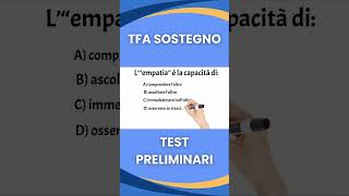 TFA Sostegno  VIDEO 04  EMPATIA e INTELLIGENZA EMOTIVA  shorts [upl. by Farrel607]