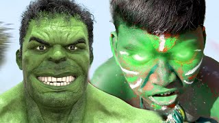 Superheroes Hulk vs Fantastic Four Transformation in Real Life [upl. by Tena]