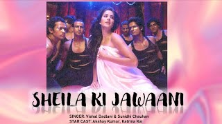 Sheila Ki Jawani 2010 Lyrics Video Color Coded Lyrical Video Eng Hindi Rom  Tees Maar Khan [upl. by Lizned]