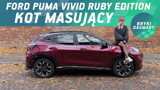 Ford Puma Vivid Ruby Edition kot masujący Test samochodu Bryki Dagmary [upl. by Pihc28]