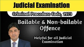 Bailable amp Nonbailable Offence  Lecture Series on Judicial Examination  CrPC Part 2 [upl. by Ladnar354]