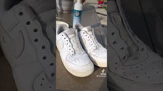 Fz150 shoe cleaner restores AF1 Follow for more shoe transformations fz150 af1 sneakerhead [upl. by Ikcin]