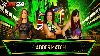 Becky Lynch vs IYO SKY vs Bayley Ladder Match WWE 2K24 [upl. by Vinia]