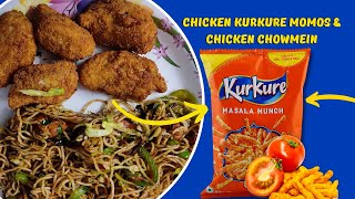 Kurkure Momos Crunchy amp Juicy Noodles  rohinifood delhistreetfood shorts youtubeshorts [upl. by Boyes]