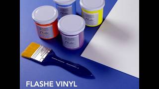 Tutorial  Flashe bright matt vinyl paint and iridescent medium  Lefranc Bourgeois [upl. by Yenot]