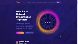 ONe social Network  обзор проекта TOKEN SALE [upl. by Swamy]