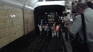 Thousands evacuated due to fire at Moscow metro station [upl. by Nibbs]