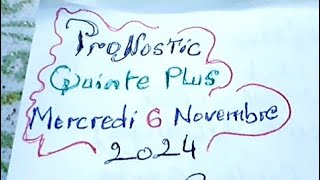 Pronostic quinté plus mercredi 6 novembre 2024 [upl. by Cale]