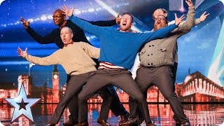 Old Men Grooving bust a move and maybe their backs  Britains Got Talent 2015 [upl. by Airdnola]