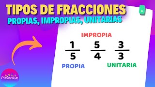 Identificar FRACCIONES PROPIAS IMPROPIAS Y UNITARIAS  Ejemplos [upl. by Nahtnanhoj]