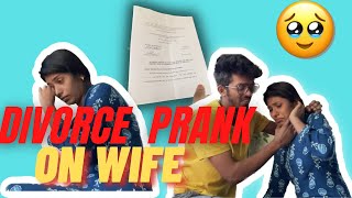 Divorce Prank on Wife  She cried badly🥹  Maniwithnavya [upl. by Trevor]