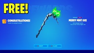 How to GET MINTY AXE PICKAXE for FREE Free Merry Mint Axe in Fortnite Chapter 5 2024 [upl. by Delmer]