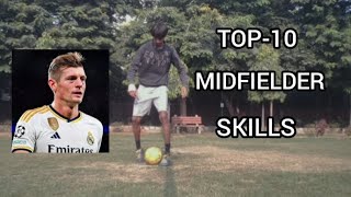 DO THIS 5 SKILLS TO BECAME A BETTER MIDFIELDERTUTORIAL 💯football skills viral messi ronaldo [upl. by Ikkim803]