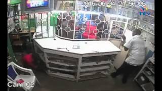 Gangland style armed robbery captured by CCTV cameras [upl. by Frey314]