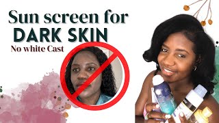 Sun Screen OPTIONS  Dark Skin NO WHITE CAST [upl. by Hatch]