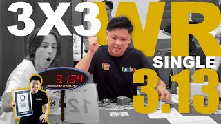 Fastest Rubiks cube 3x3 WR 313 sec WORLD RECORD [upl. by Deutsch]