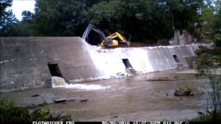 Shuford Mill Dam Removal Time Lapse  Phase 1 [upl. by Rodriguez487]