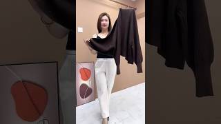 brown ladies winter long sweater trendingfashion fashiontrands [upl. by Arlin]