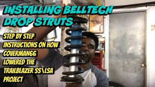 How To Install Belltech Front Drop Struts Lowers up to 2 inch Easily [upl. by Terry437]