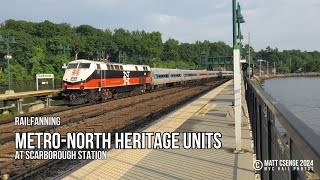 MetroNorth Heritage Units on the Hudson Line  June 22 2024 [upl. by Eisler]