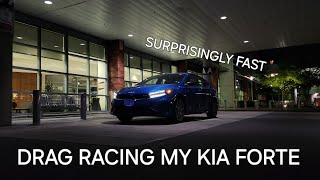 I TOOK MY KIA FORTE DRAG RACING AND IT SUPRISED ME [upl. by Nnylyoj]