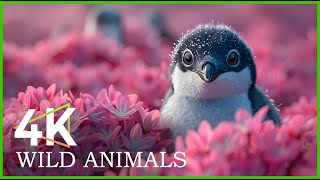 Stunning 4K Footage  Best Animal Nature with Beautiful Colors and Soothing Music for Relax [upl. by Ysiad]