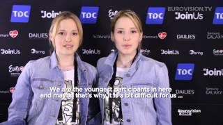 askeurovision Question for the Tolmachevy Sisters Russia [upl. by Ahtanaram]