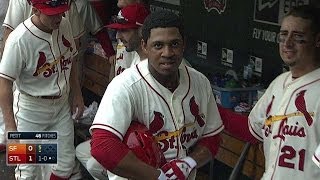 Taveras launches a solo shot for first MLB hit [upl. by Lashondra]