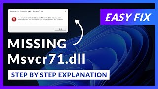 Msvcr71dll Error Windows 11  2x FIX  2023 [upl. by Nerehs304]
